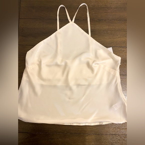 Forever 21 Ivory Satin Y-Neck Cami size 0X - Picture 3 of 9